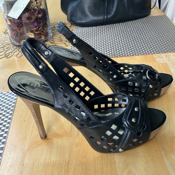 Guess women’s Rosetta Stiletto black leather - Picture 3 of 7